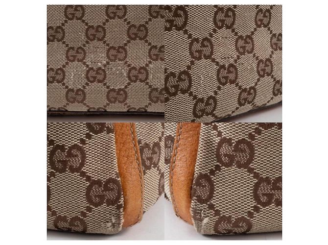 Borsa Tote Gucci Abbey Marrone in Tela GG e Pelle - vista 16