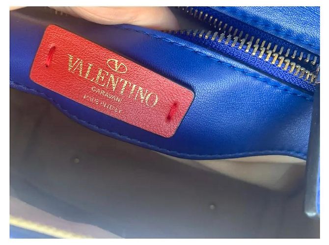 Borsa Valentino Garavani Candy Stud in pelle trapuntata blu e rossa Multicolore - vista 10
