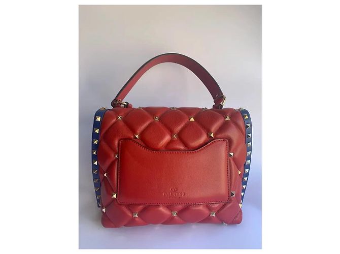Borsa Valentino Garavani Candy Stud in pelle trapuntata blu e rossa Multicolore - vista 2