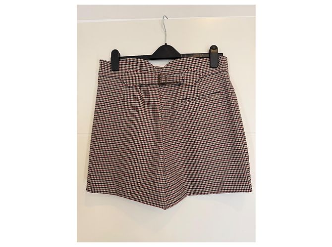 Chloé Karierte Wollshorts Braun - Ansicht 3