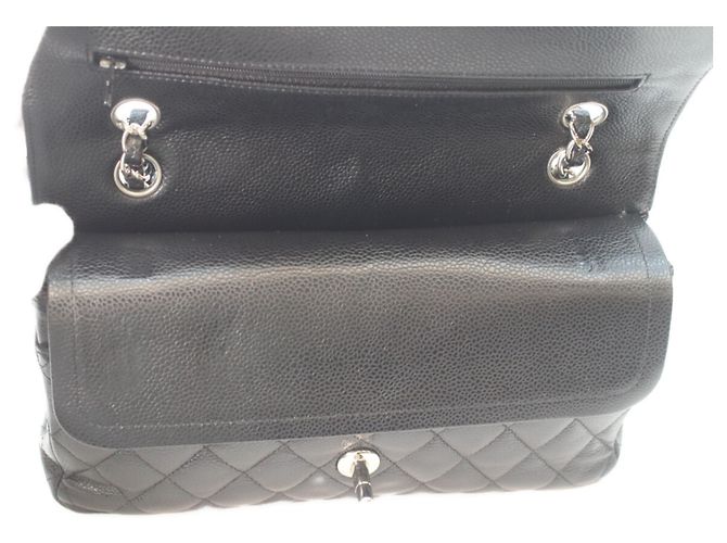 Borsa a Spalla Chanel Matelassé Double Flap Nero - vista 10