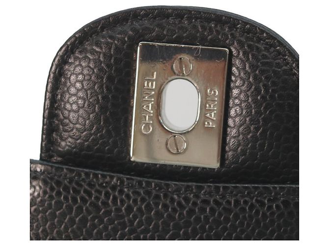 Borsa a Spalla Chanel Matelassé Double Flap Nero - vista 11