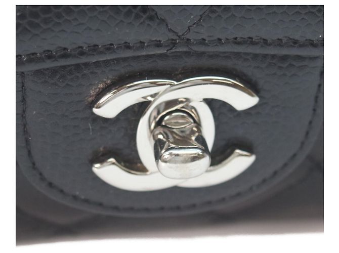 Borsa a Spalla Chanel Matelassé Double Flap Nero - vista 6