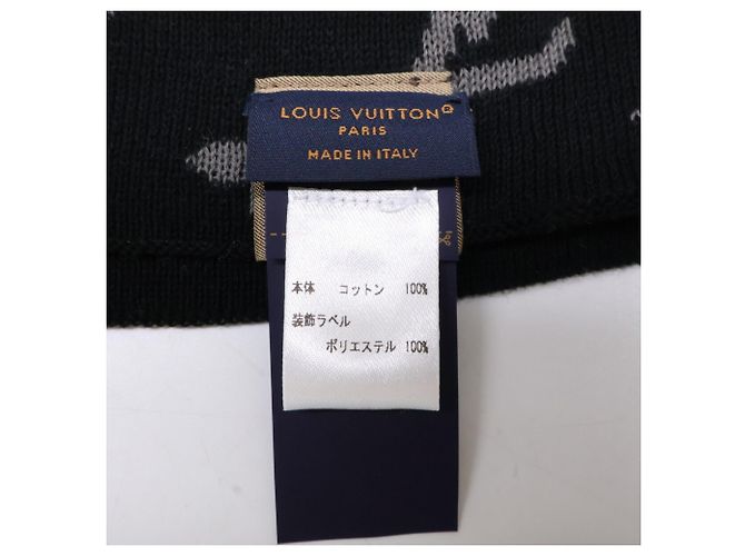 Cappello in maglia Monogram Louis Vuitton Nero - vista 7