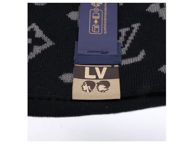 Cappello in maglia Monogram Louis Vuitton Nero - vista 9