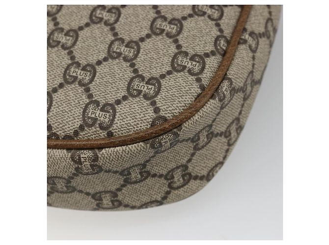 Borsa a Spalla GUCCI GG Plus Supreme PVC Beige Oro Auth ka3460 D'oro - vista 16