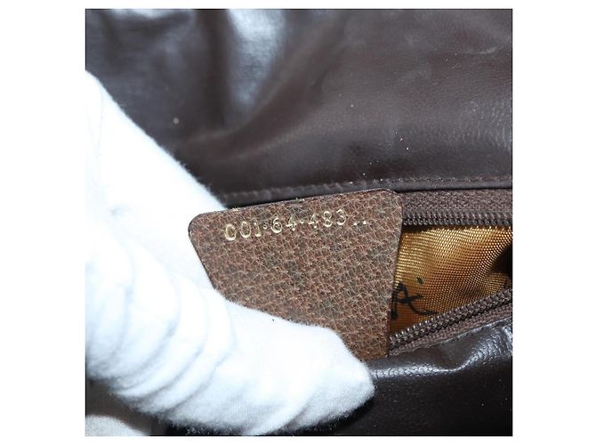 Gucci Borsa a mano GG Supreme in PVC beige e oro Auth BAZ197 D'oro - vista 12