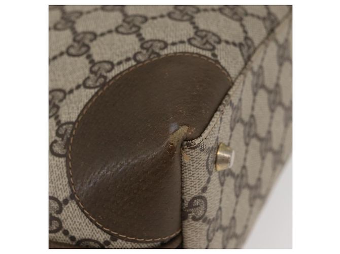 Gucci Borsa a mano GG Supreme in PVC beige e oro Auth BAZ197 D'oro - vista 15