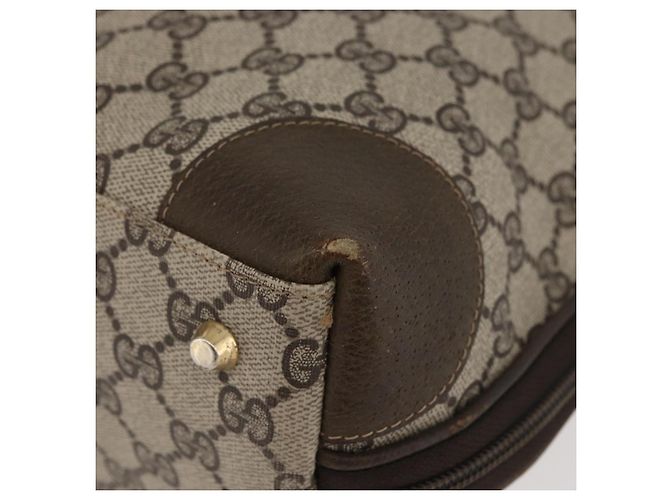 Gucci Borsa a mano GG Supreme in PVC beige e oro Auth BAZ197 D'oro - vista 17