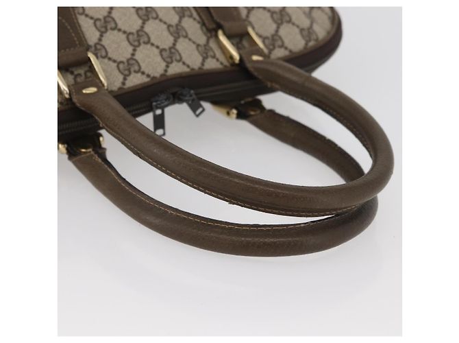 Gucci Borsa a mano GG Supreme in PVC beige e oro Auth BAZ197 D'oro - vista 7