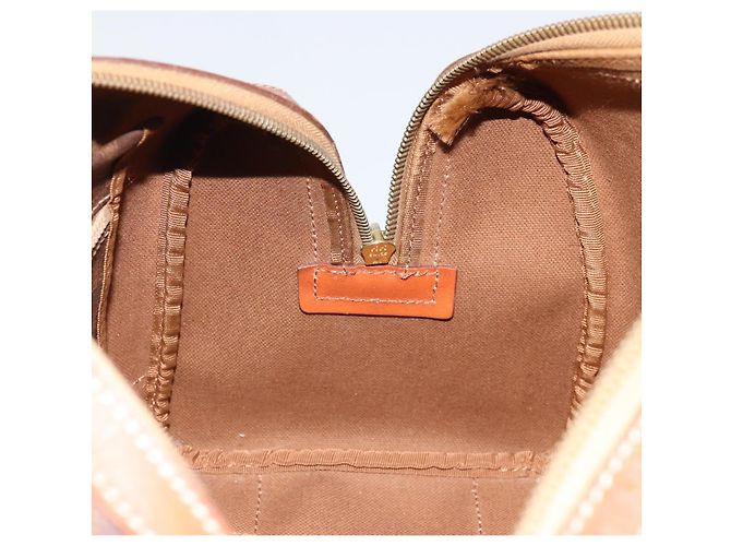 Céline CELINE Macadam Canvas Hand Bag PVC Leather Brown Gold Auth ka3635 Golden - view 18