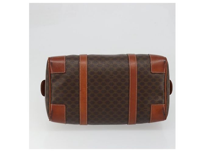 Céline CELINE Macadam Canvas Hand Bag PVC Leather Brown Gold Auth ka3635 Golden - view 5