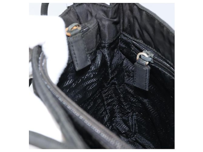 Prada Tote Bag aus schwarzem Nylon mit Silber authentisch 174562 - Ansicht 21