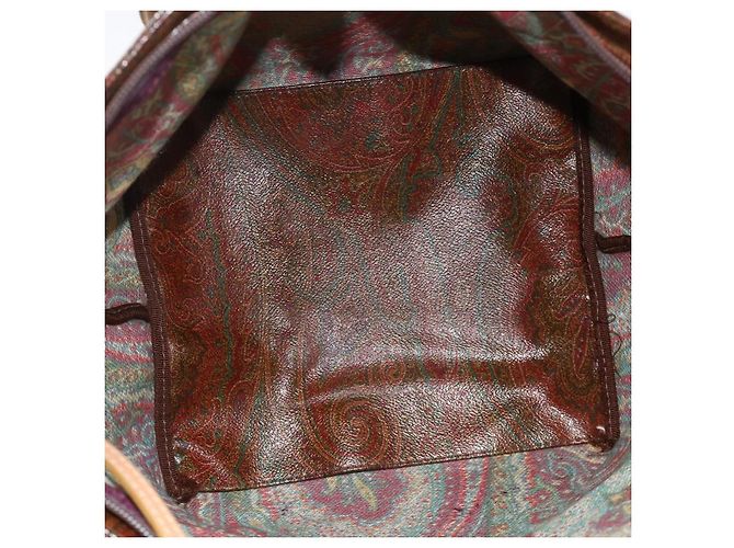 Borsa Tote ETRO in PVC Bordeaux Argento Auth am11145 Bordò - vista 11