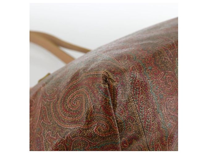 Borsa Tote ETRO in PVC Bordeaux Argento Auth am11145 Bordò - vista 15