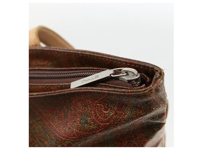 Borsa Tote ETRO in PVC Bordeaux Argento Auth am11145 Bordò - vista 18