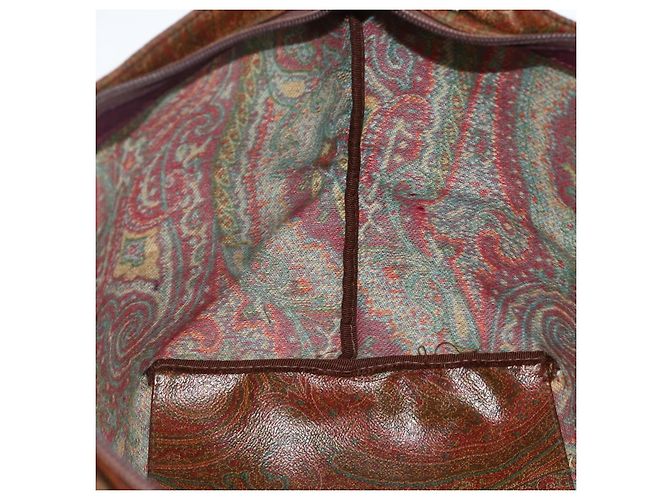 Borsa Tote ETRO in PVC Bordeaux Argento Auth am11145 Bordò - vista 19