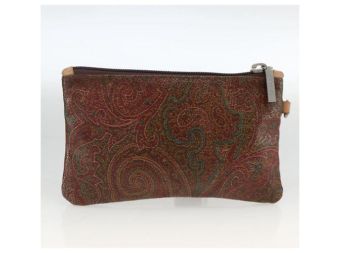 Borsa Tote ETRO in PVC Bordeaux Argento Auth am11145 Bordò - vista 22