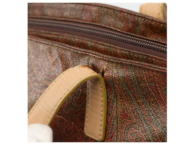 Borsa Tote ETRO in PVC Bordeaux Argento Auth am11145 Bordò - vista 9