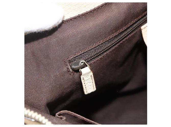Borsa a mano GG Canvas Gucci Beige Oro 139552 Auth bs34241 D'oro - vista 20