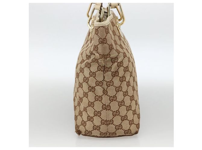 Borsa a mano GG Canvas Gucci Beige Oro 139552 Auth bs34241 D'oro - vista 4