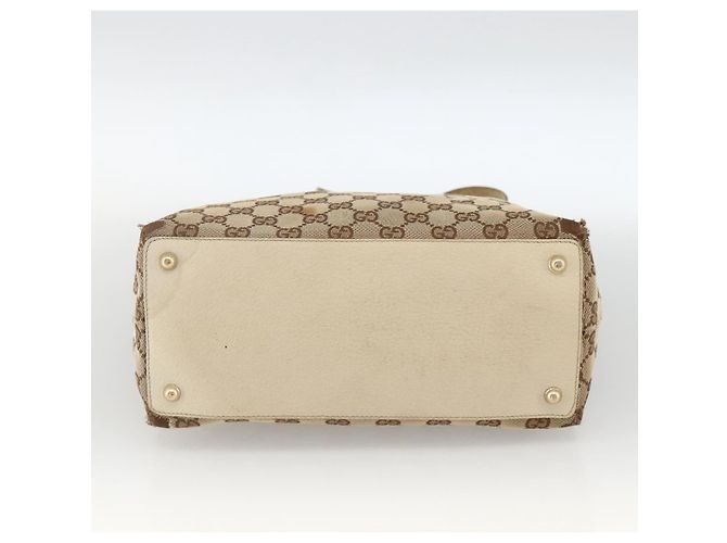 Borsa a mano GG Canvas Gucci Beige Oro 139552 Auth bs34241 D'oro - vista 5