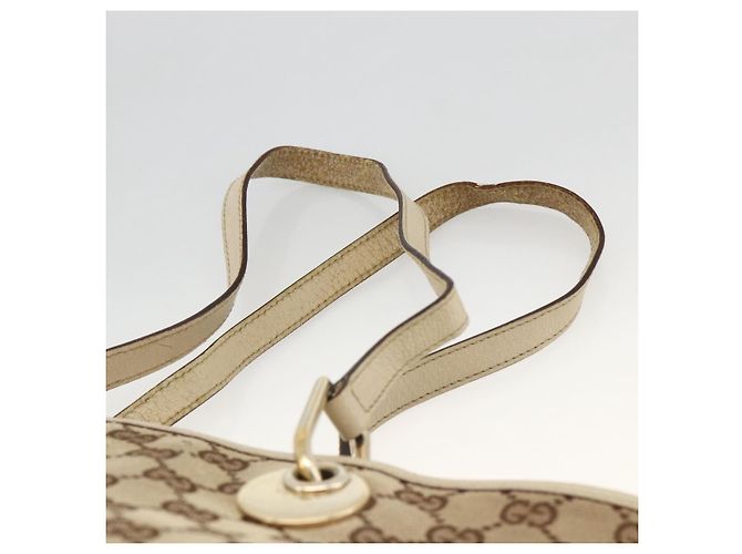 Borsa a mano GG Canvas Gucci Beige Oro 139552 Auth bs34241 D'oro - vista 8