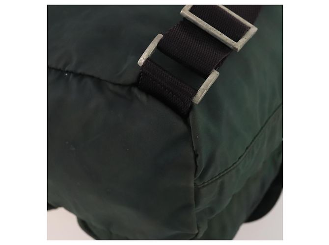 Zaino PRADA in nylon verde argento Auth YKZ295 - vista 18
