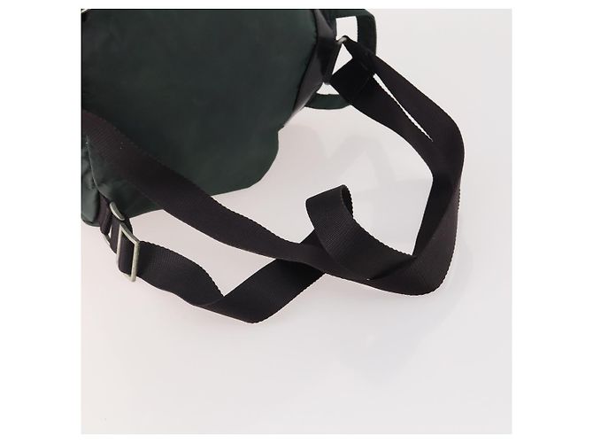 Zaino PRADA in nylon verde argento Auth YKZ295 - vista 8