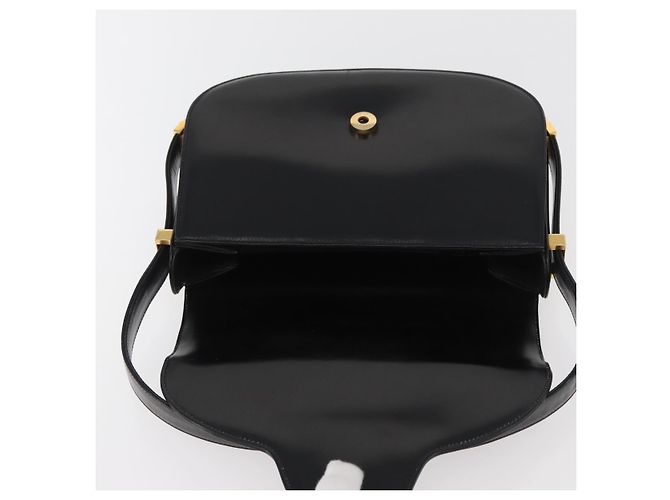 Borsa a mano GUCCI in pelle nera e oro Auth BAZ009 Nero D'oro - vista 10