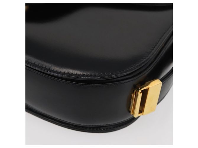 Borsa a mano GUCCI in pelle nera e oro Auth BAZ009 Nero D'oro - vista 14