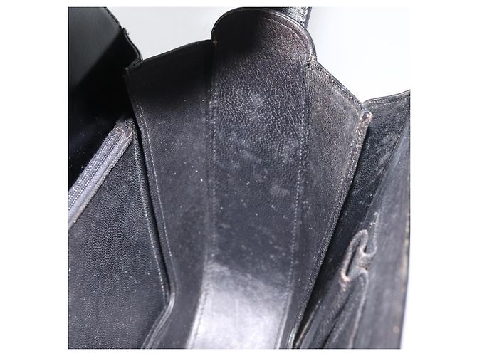 Borsa a mano GUCCI in pelle nera e oro Auth BAZ009 Nero D'oro - vista 19