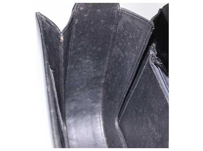 Borsa a mano GUCCI in pelle nera e oro Auth BAZ009 Nero D'oro - vista 20