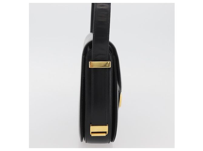Borsa a mano GUCCI in pelle nera e oro Auth BAZ009 Nero D'oro - vista 4