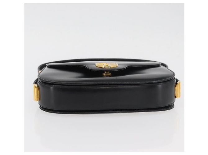 Borsa a mano GUCCI in pelle nera e oro Auth BAZ009 Nero D'oro - vista 5