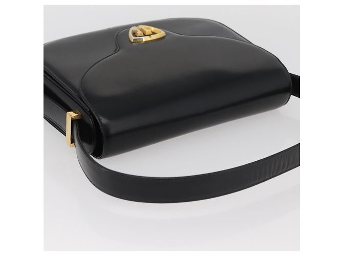 Borsa a mano GUCCI in pelle nera e oro Auth BAZ009 Nero D'oro - vista 6