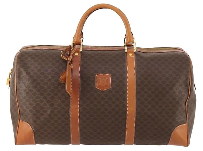 Céline Borsa Boston in tela Macadam CELINE in pelle PVC marrone oro Auth 174501 D'oro - vista 13