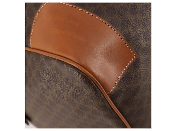 Céline Borsa Boston in tela Macadam CELINE in pelle PVC marrone oro Auth 174501 D'oro - vista 14