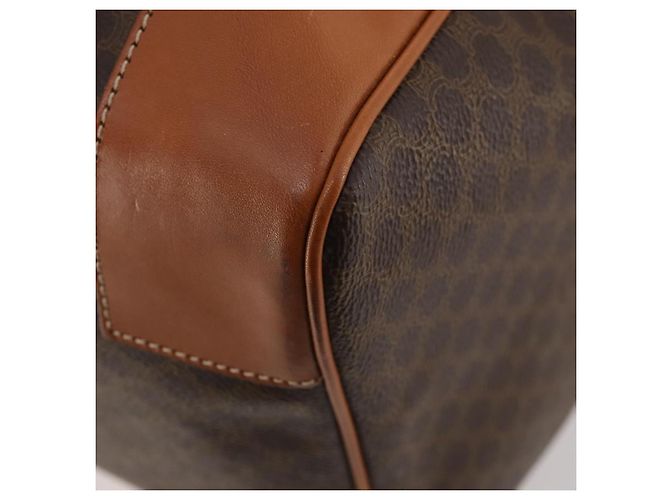 Céline Borsa Boston in tela Macadam CELINE in pelle PVC marrone oro Auth 174501 D'oro - vista 15