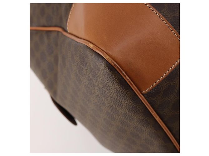 Céline Borsa Boston in tela Macadam CELINE in pelle PVC marrone oro Auth 174501 D'oro - vista 16