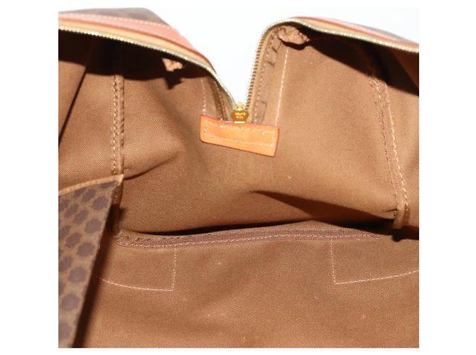 Céline Borsa Boston in tela Macadam CELINE in pelle PVC marrone oro Auth 174501 D'oro - vista 22