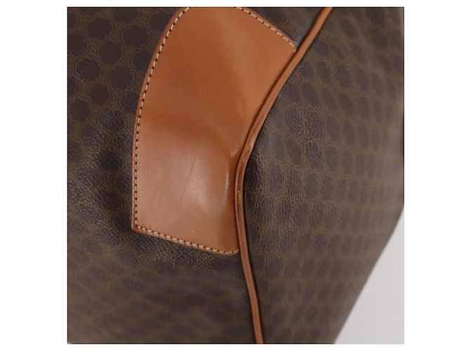 Céline Borsa Boston in tela Macadam CELINE in pelle PVC marrone oro Auth 174501 D'oro - vista 9