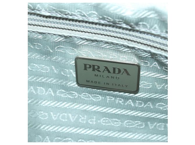 Zaino PRADA in nylon rosa argento Auth YKZ194 - vista 27