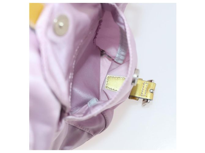 Zaino PRADA in nylon rosa argento Auth YKZ194 - vista 31