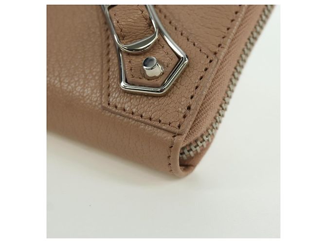 BALENCIAGA Continental Langer Geldbeutel Leder Rosa Silber 390187 Auth SW2300M Pink - Ansicht 14