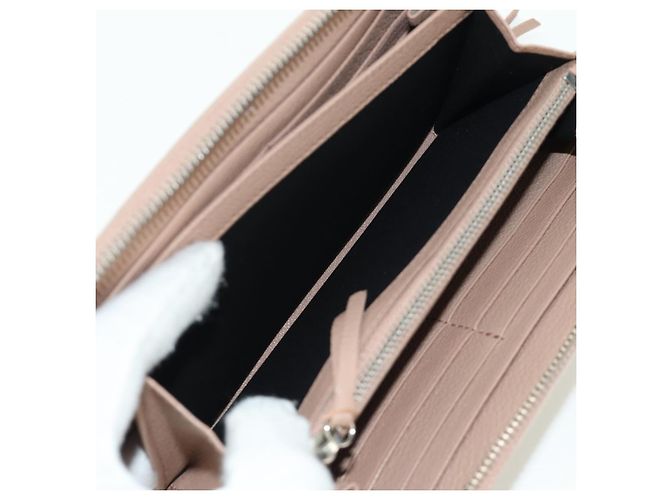 BALENCIAGA Continental Langer Geldbeutel Leder Rosa Silber 390187 Auth SW2300M Pink - Ansicht 23