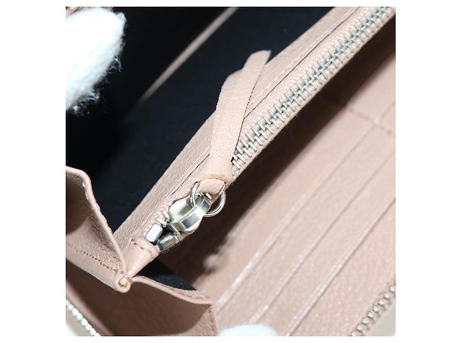 BALENCIAGA Continental Langer Geldbeutel Leder Rosa Silber 390187 Auth SW2300M Pink - Ansicht 24