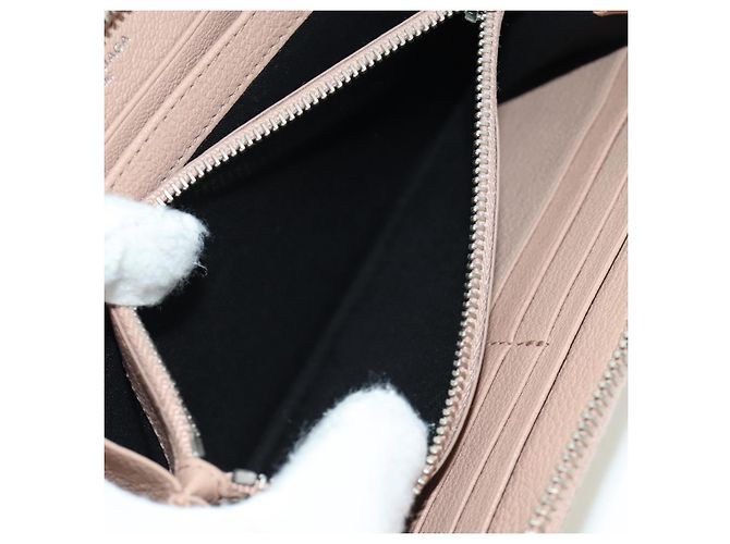 BALENCIAGA Continental Langer Geldbeutel Leder Rosa Silber 390187 Auth SW2300M Pink - Ansicht 9