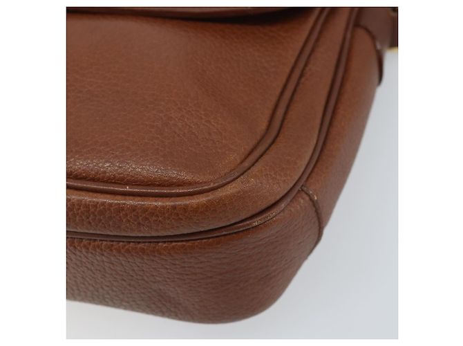 Borsa a Spalla Burberrys in Pelle 2 vie Marrone Oro Auth mr2215 D'oro - vista 14