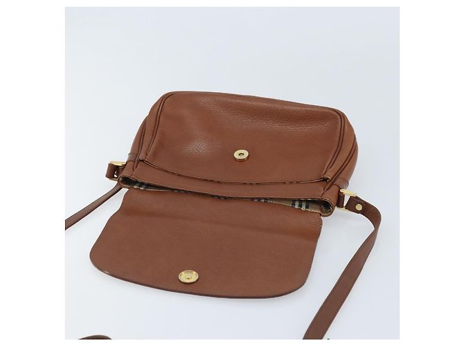 Borsa a Spalla Burberrys in Pelle 2 vie Marrone Oro Auth mr2215 D'oro - vista 19